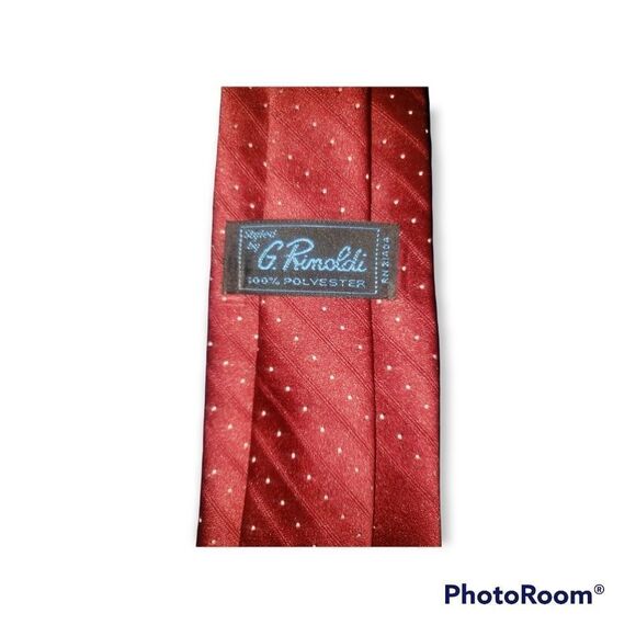 G.Rinaldi G.R. Kids Polka Dot Red Tie 53" - Picture 5 of 5